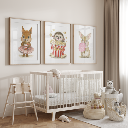 Sweet & Playful Trio • 3 Fine-Art-Prints nach handgemalten Aquarellen