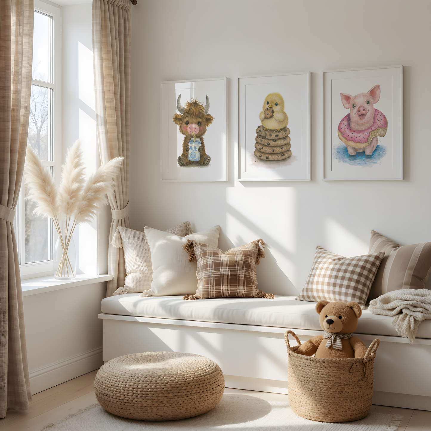 Cheat Day Trio • 3 Curated Hand‑Painted Watercolor Art Prints