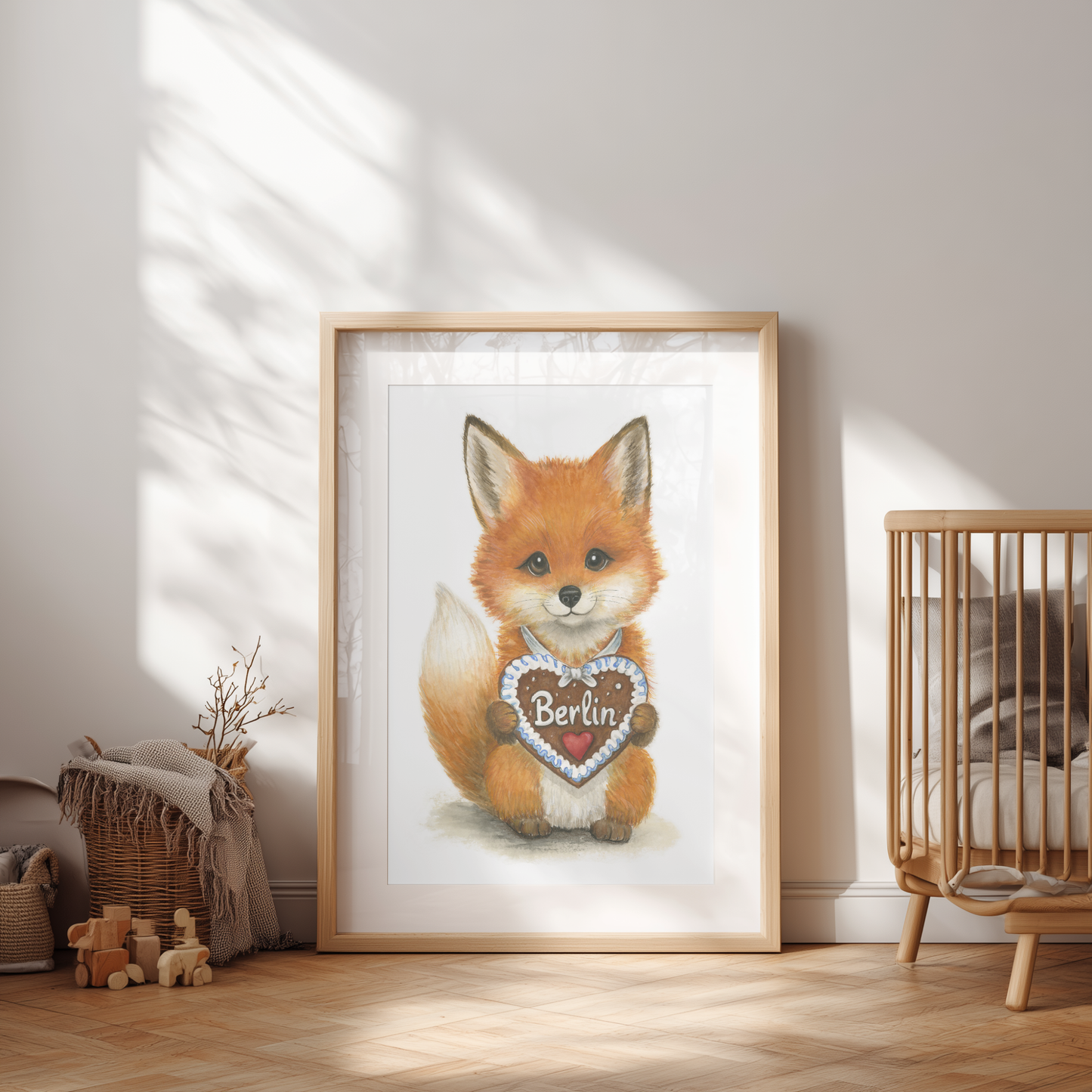 Berlin City Girl • Hand‑Painted Watercolor Art Print