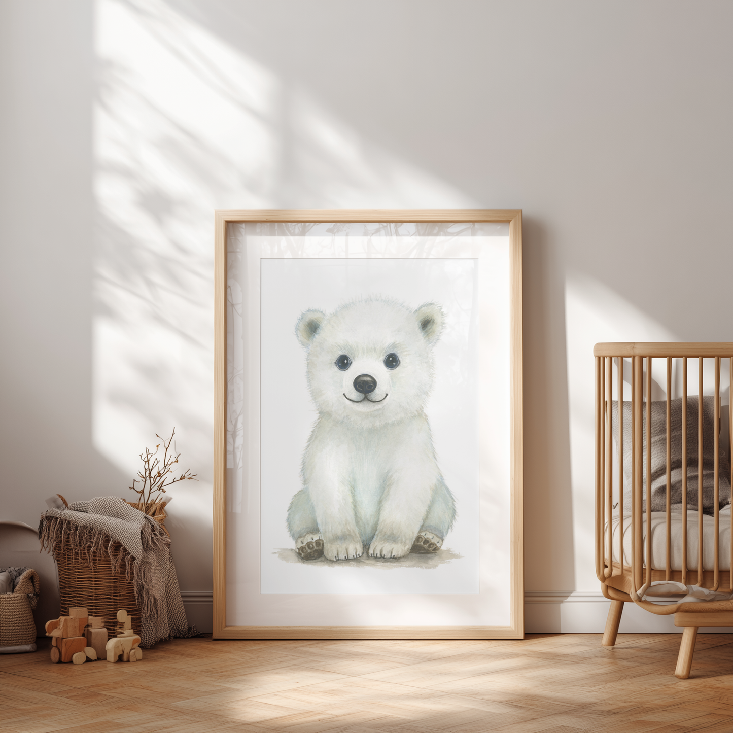 Frosty Finn • Hand‑Painted Watercolor Art Print