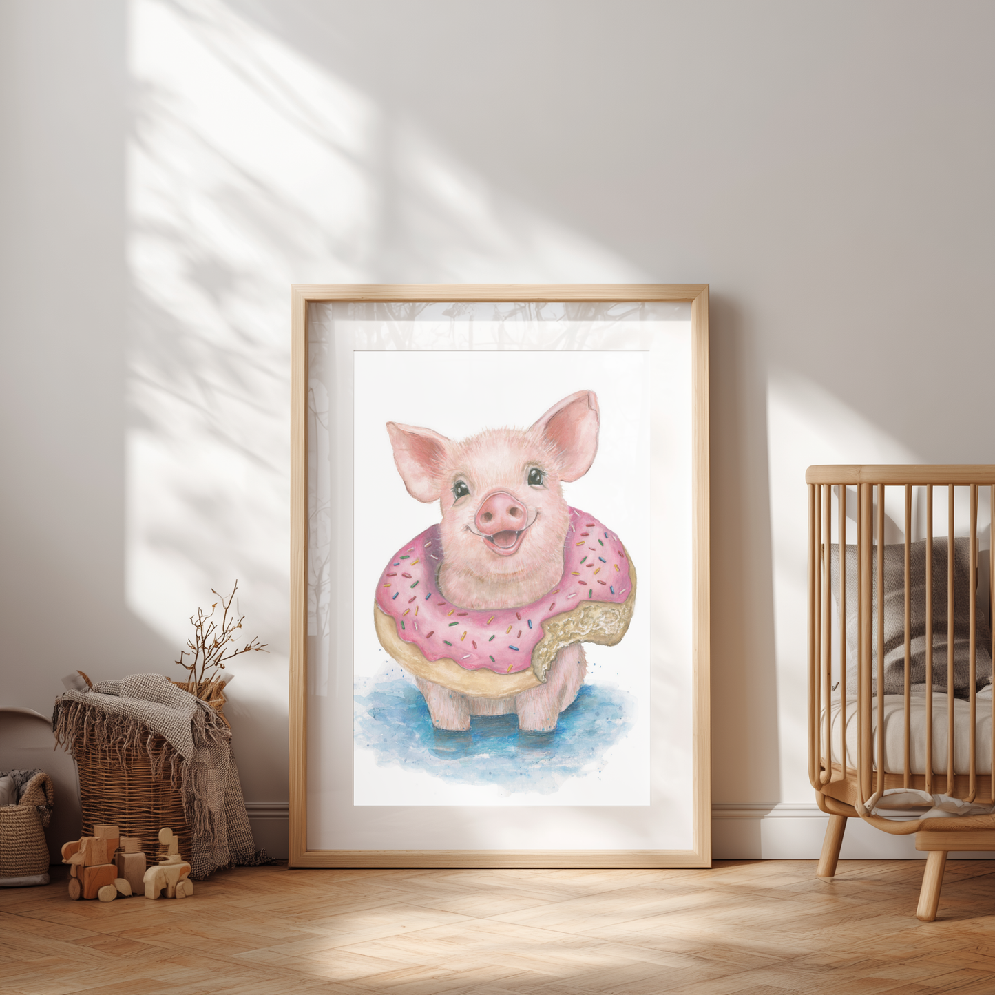 Glazy Daisy • Hand‑Painted Watercolor Art Print