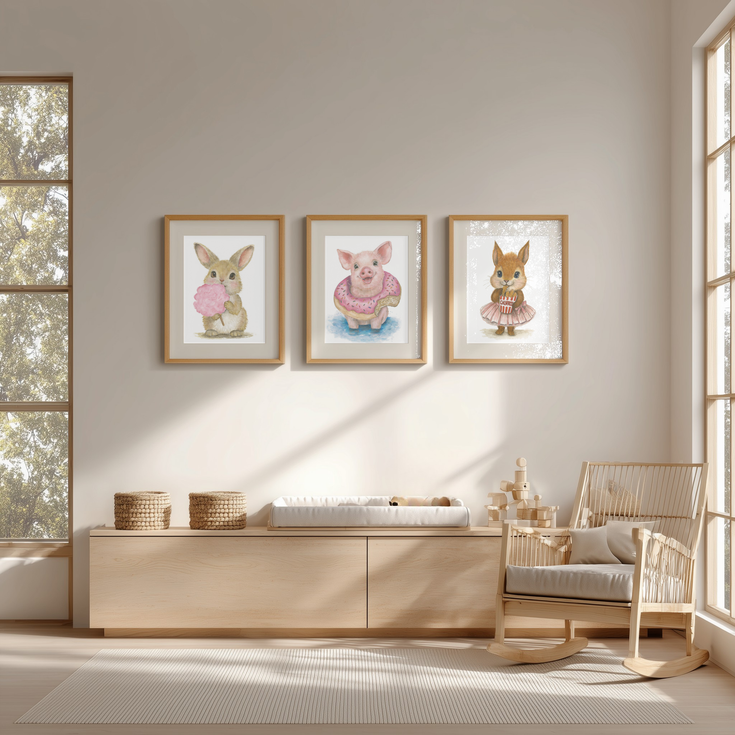 Little Carnival Series • 3 Curated Hand‑Painted Watercolor Art Prints