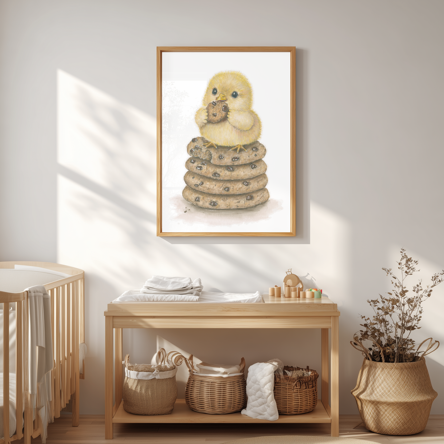 Cookie Chick Charlie • Hand‑Painted Watercolor Art Print
