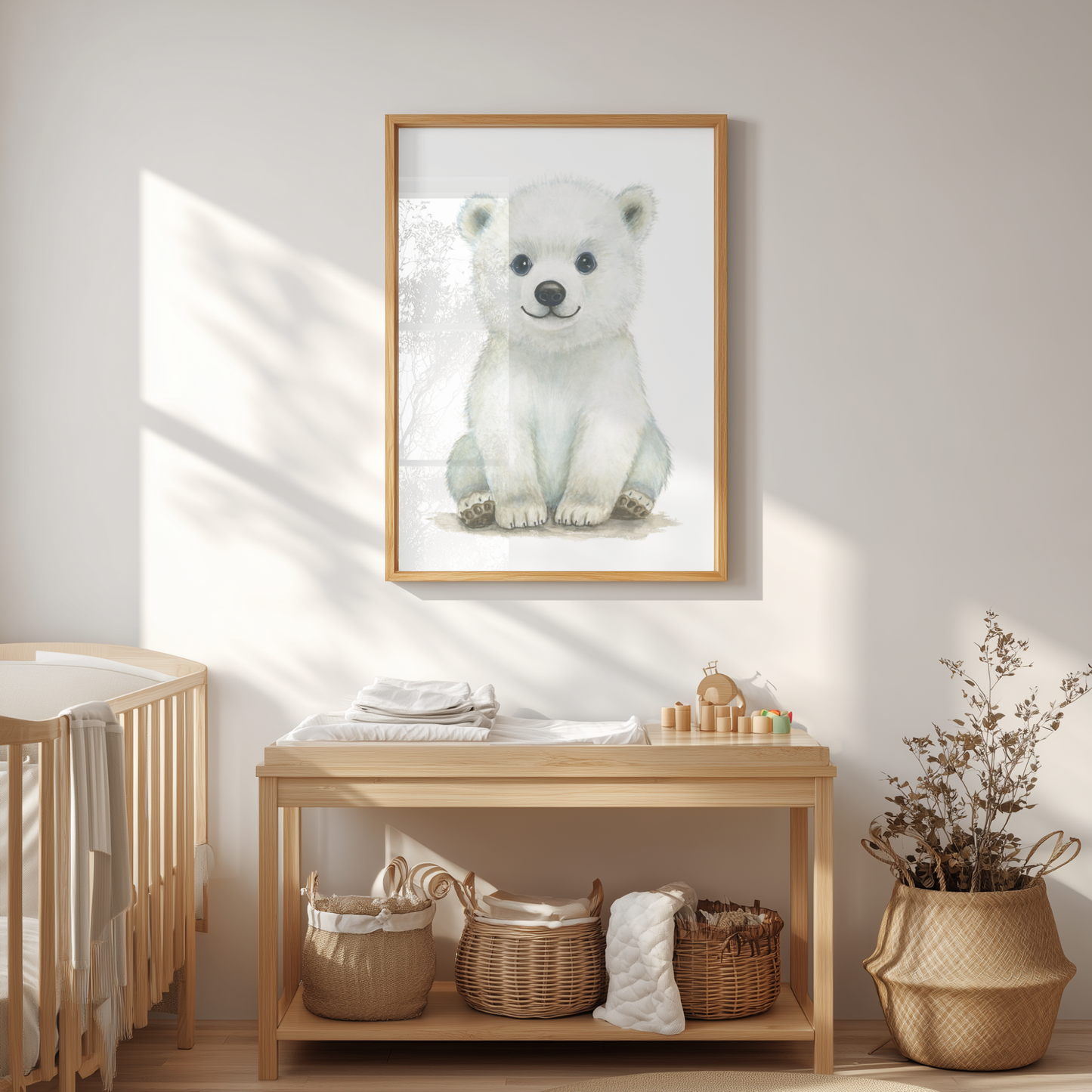 Frosty Finn • Hand‑Painted Watercolor Art Print