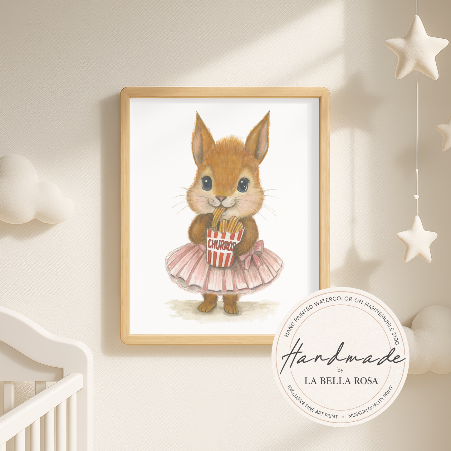 Prima Churrorina • Hand‑Painted Watercolor Art Print