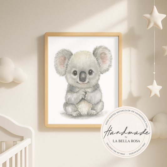 Little Koala Nala • Hand‑Painted Watercolor Art Print