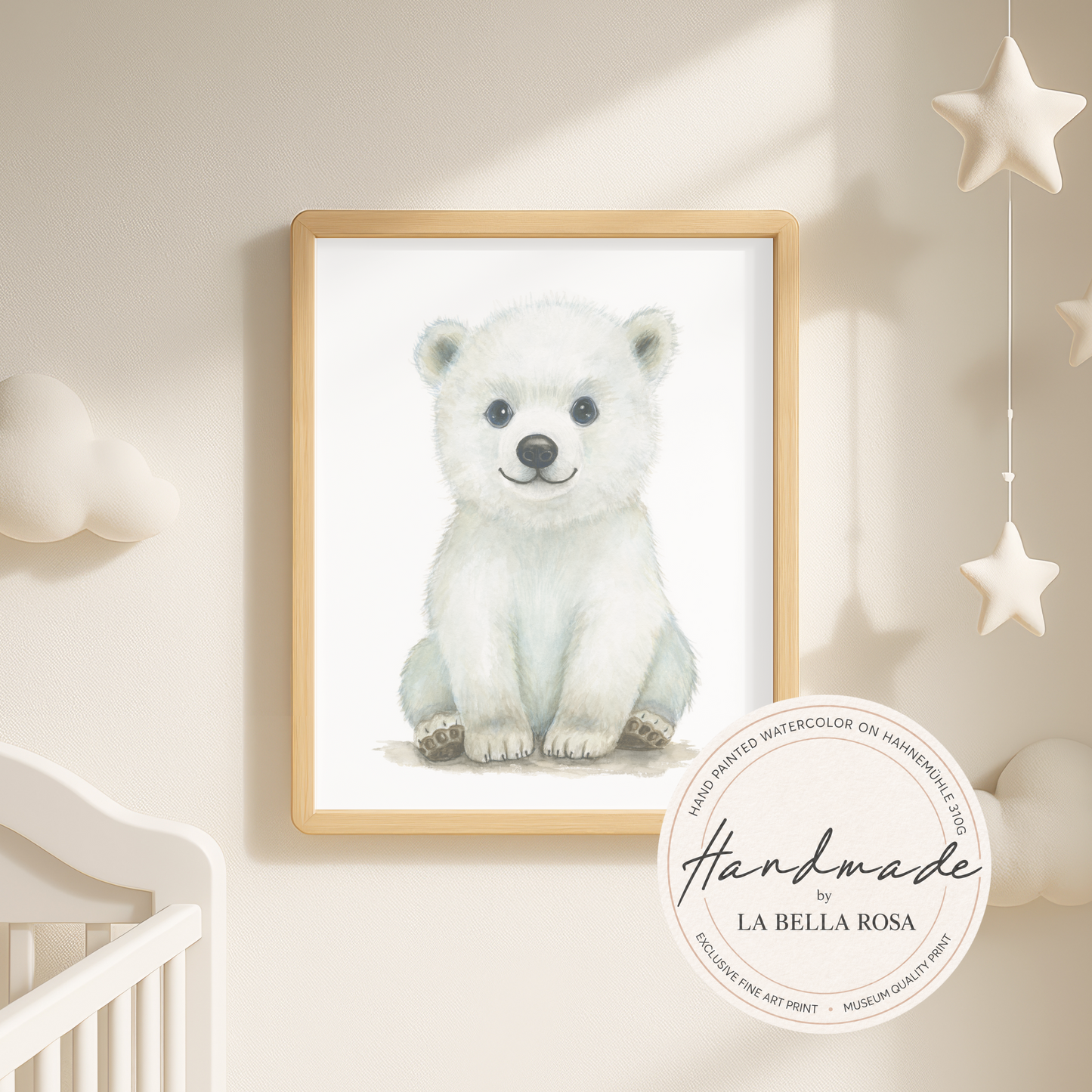 Frosty Finn • Hand‑Painted Watercolor Art Print