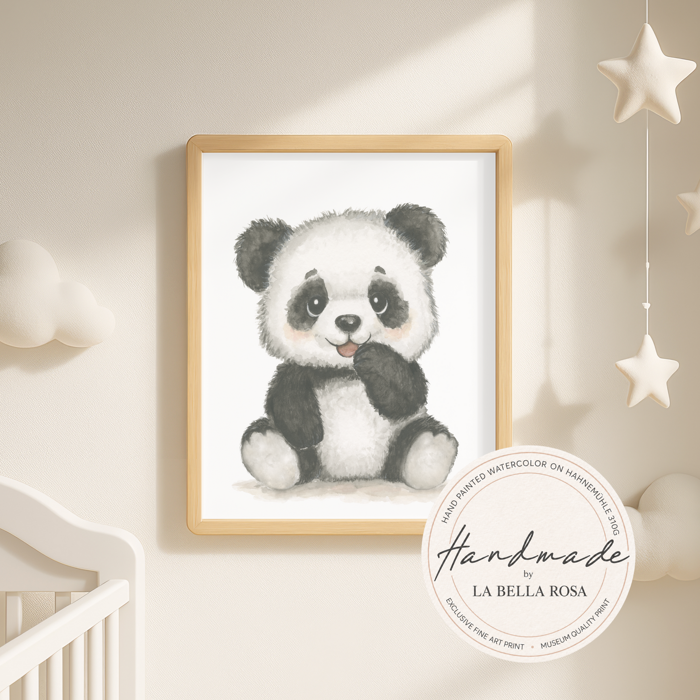 Bao Wow Panda • Hand‑Painted Watercolor Art Print
