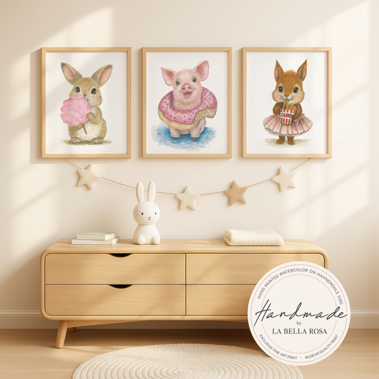 Little Carnival Series • 3 Curated Hand‑Painted Watercolor Art Prints