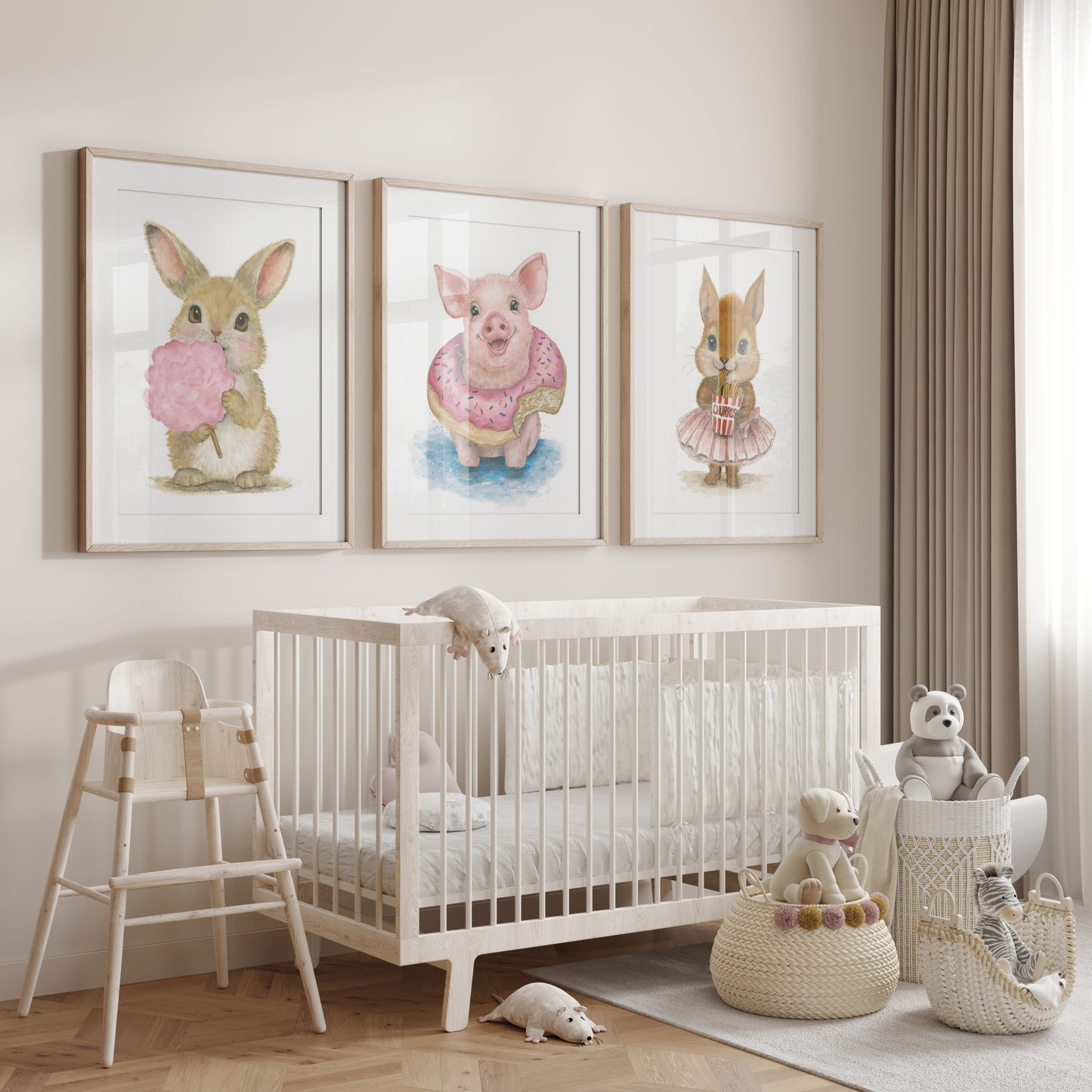 Little Carnival Series • 3 Curated Hand‑Painted Watercolor Art Prints