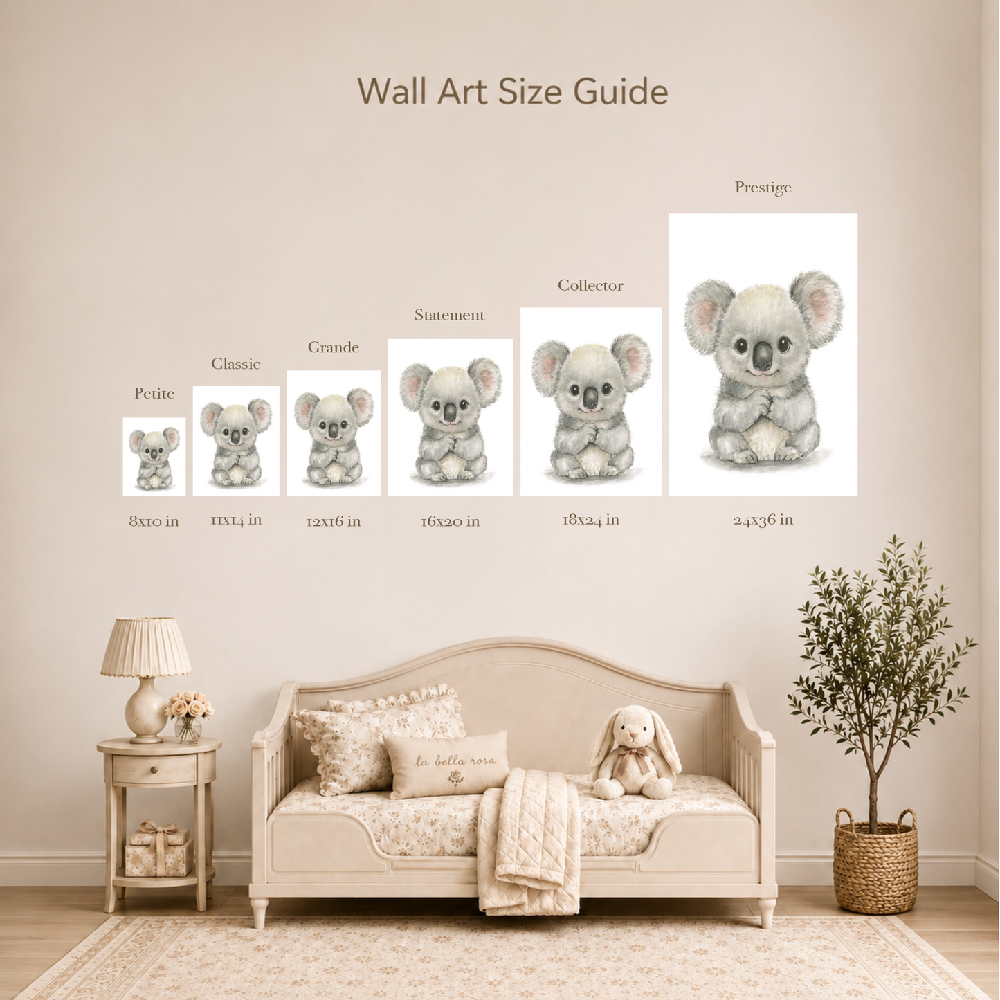 Little Koala Nala • Hand‑Painted Watercolor Art Print