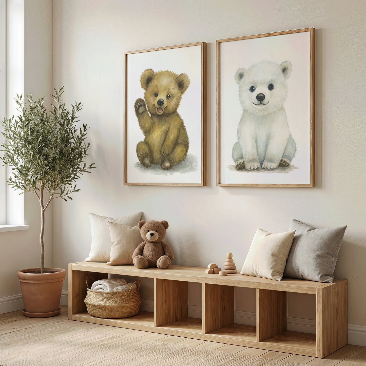 Wink & Frost Ensemble • 2 Curated Hand‑Painted Watercolor Art Prints